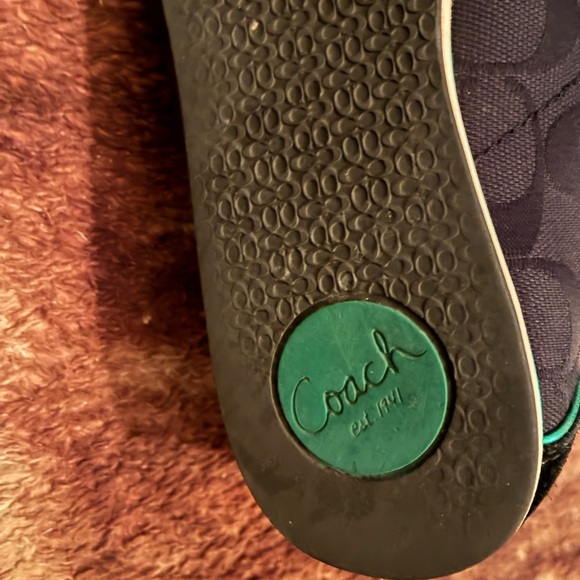 Coach Black and Teal Sole Sneakers - Picture 6 of 8